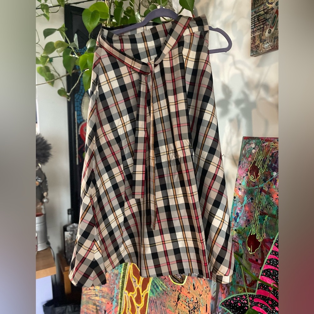 Elegant Plaid A-Line Skirt vondel